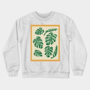 Monstera Variegata Boho Chic Crewneck Sweatshirt